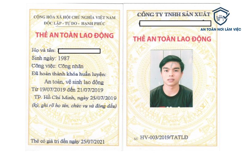 Sau khi học được cấp chứng chỉ hay thẻ an toàn?