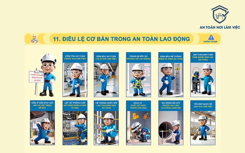 11 điều lệ cơ bản trong an toàn lao động
