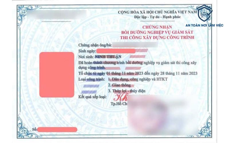 chứng chỉ giám sát thi công